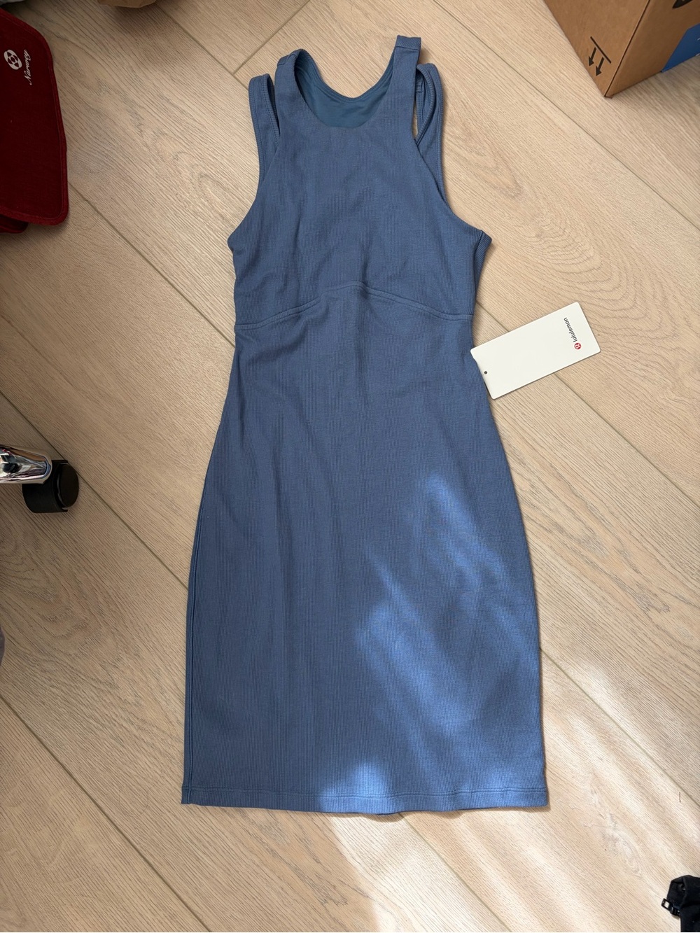 lululemon athletica Slate Blue Sleeveless Midi Dress